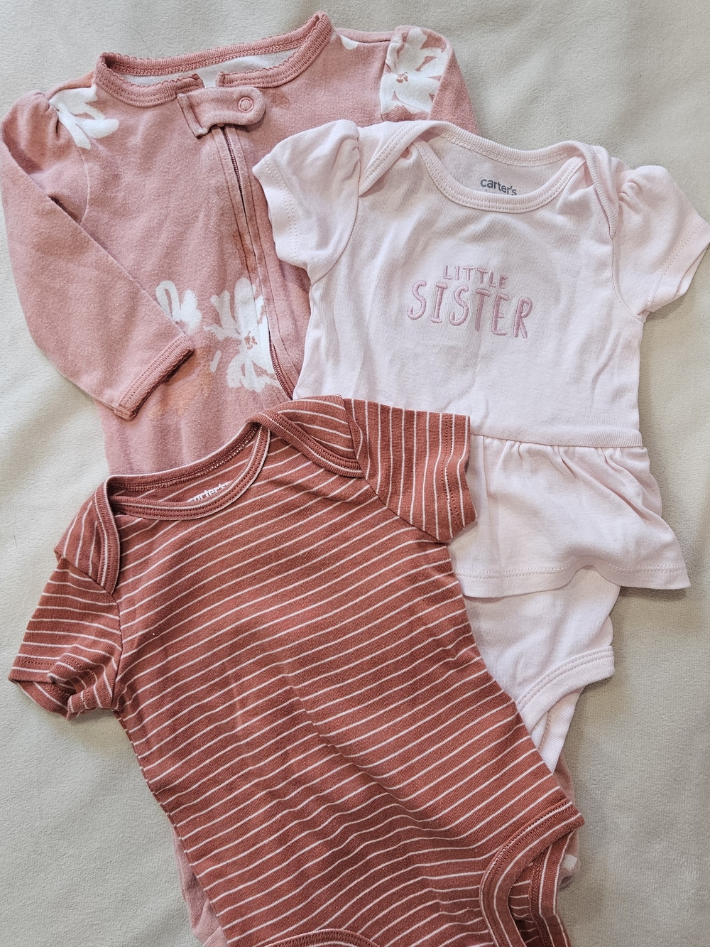 Carter's Pink Three Item One-Piece Set